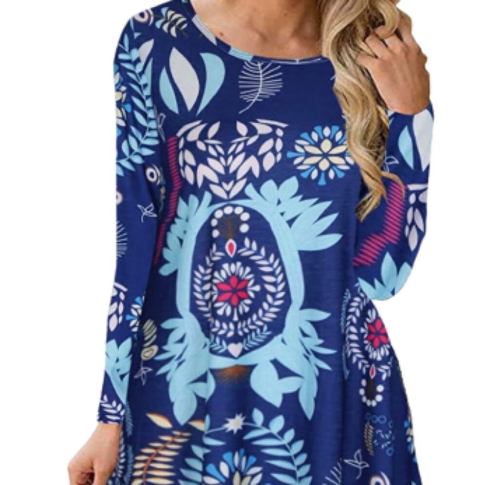 Floral Scoop Neck Dress with Pockets NWT
